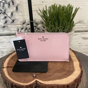 Kate Spade Blush Pink L Zip Wallet